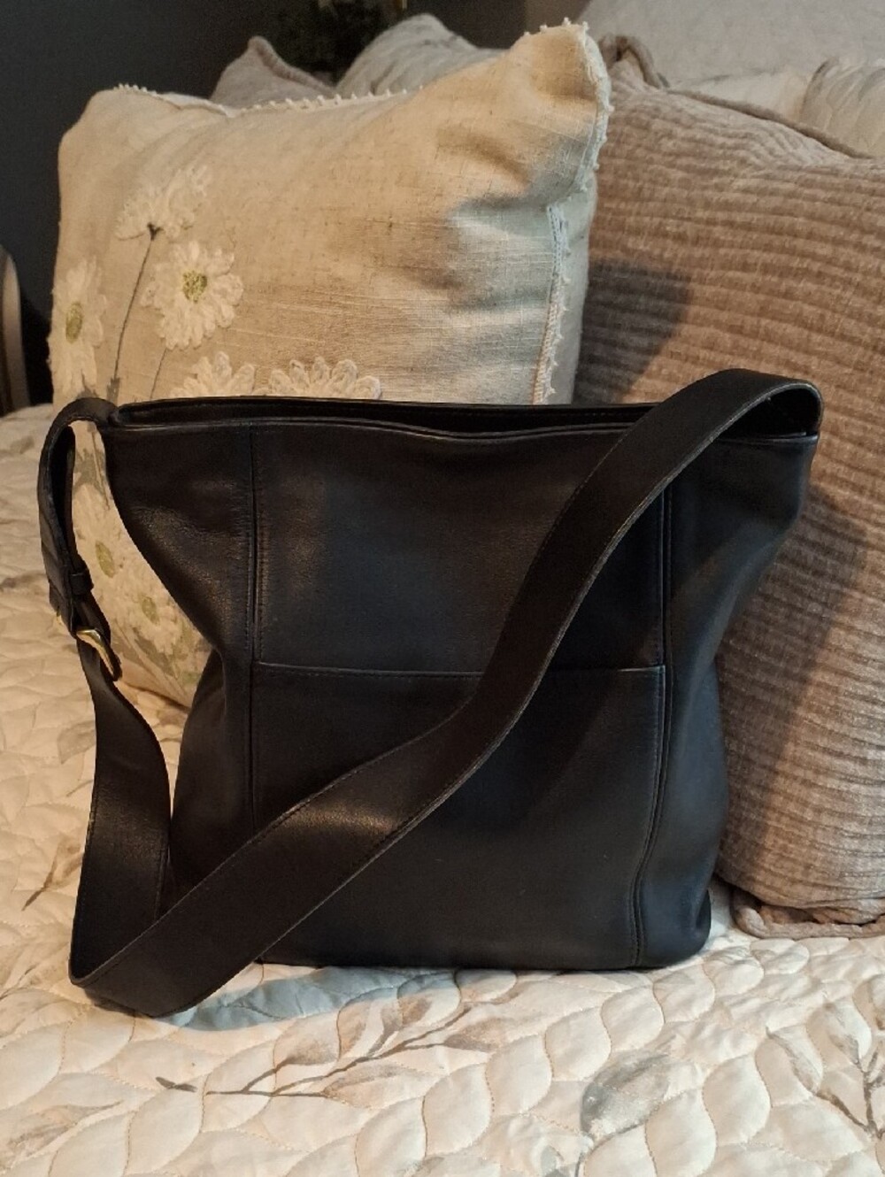 Coach Vintage Black Leather Crossbody Bag